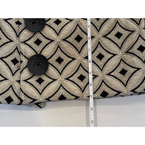 VTG Painted Pony Black & Gold Linen Blend Jacket, Tapestry, Jacquard, SP - Picture 13 of 14